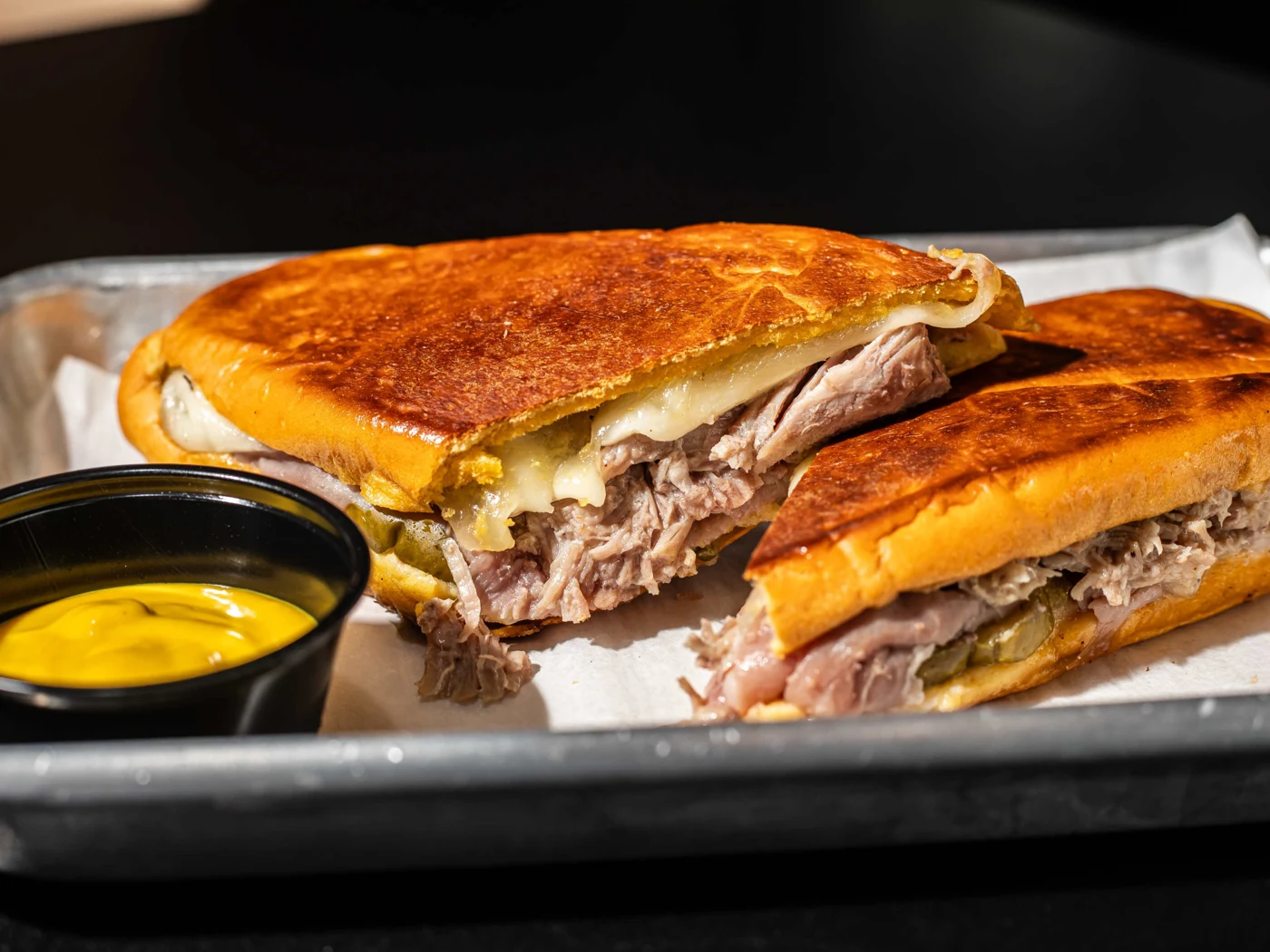 Cuban sandwich at OFF SITE Kitchen • NO SEASONS Beer