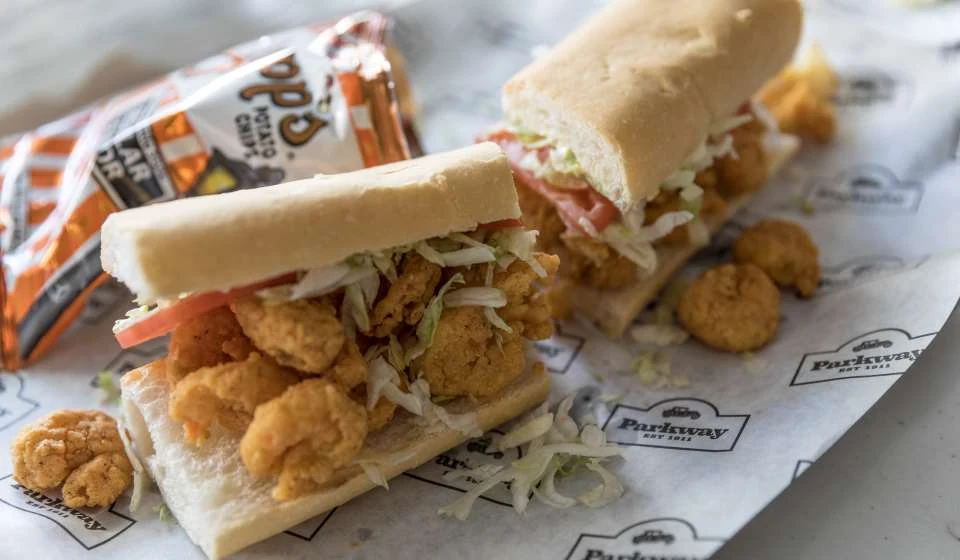 Shrimp Po-Boy at Parkway Bakery & Tavern