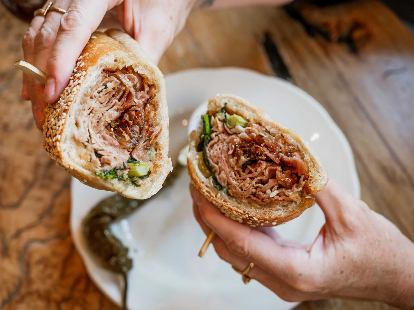 Roast Pork on Seeded Roll at High Street Philadelphia