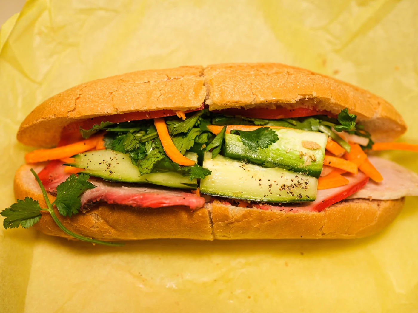 banh mi dac biet at Alpha Bakery & Deli