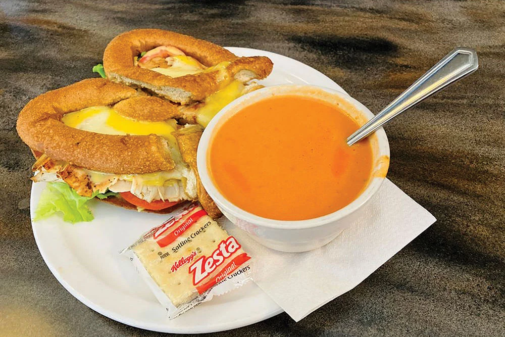 The Hitch Pretzel Sandwich at Stoke’s Grill