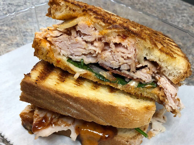 DJ’s Jerk Turkey Panini at Mabe's Sandwich Shop