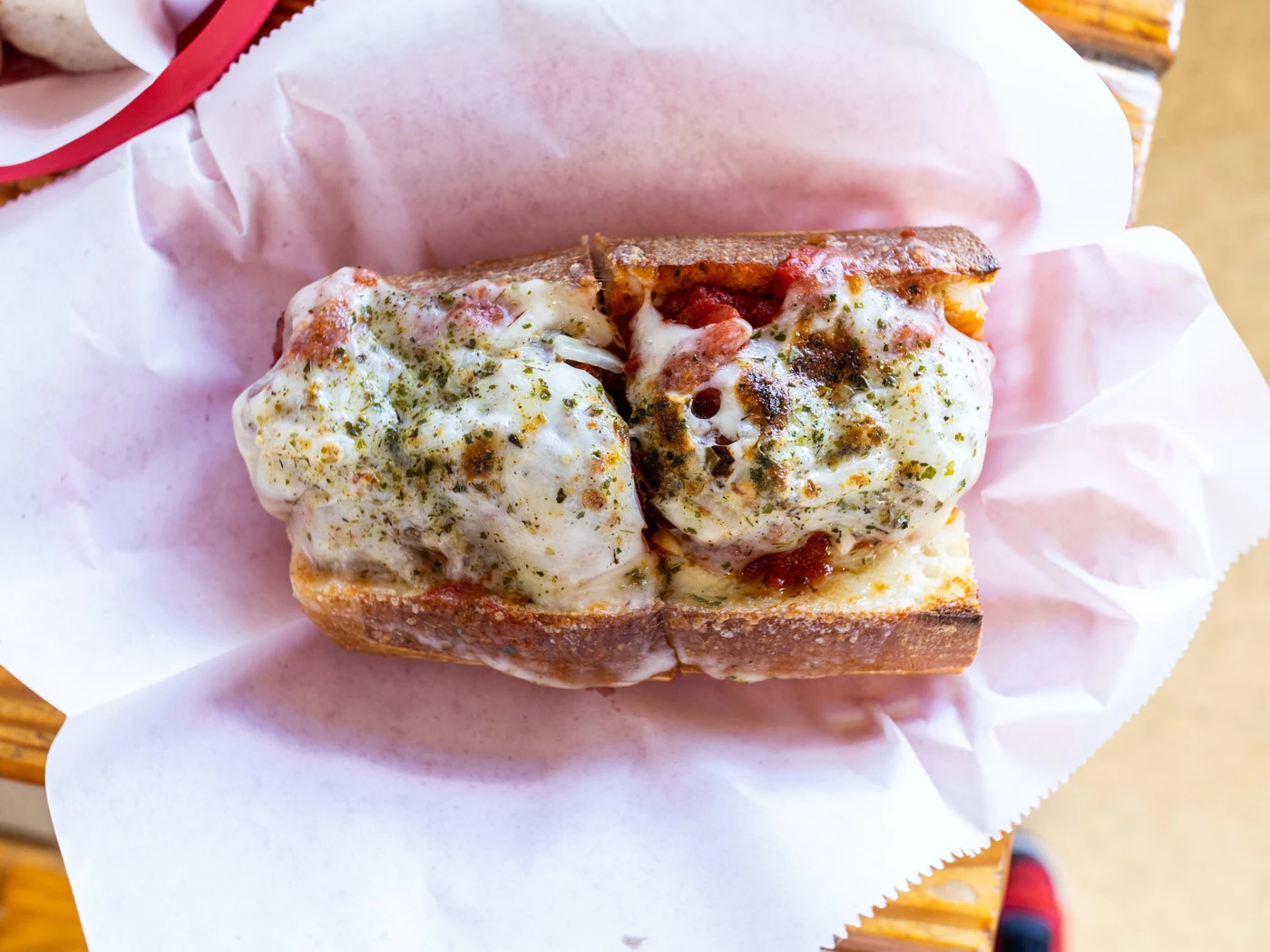 Meatball sub at Hoody's Subs