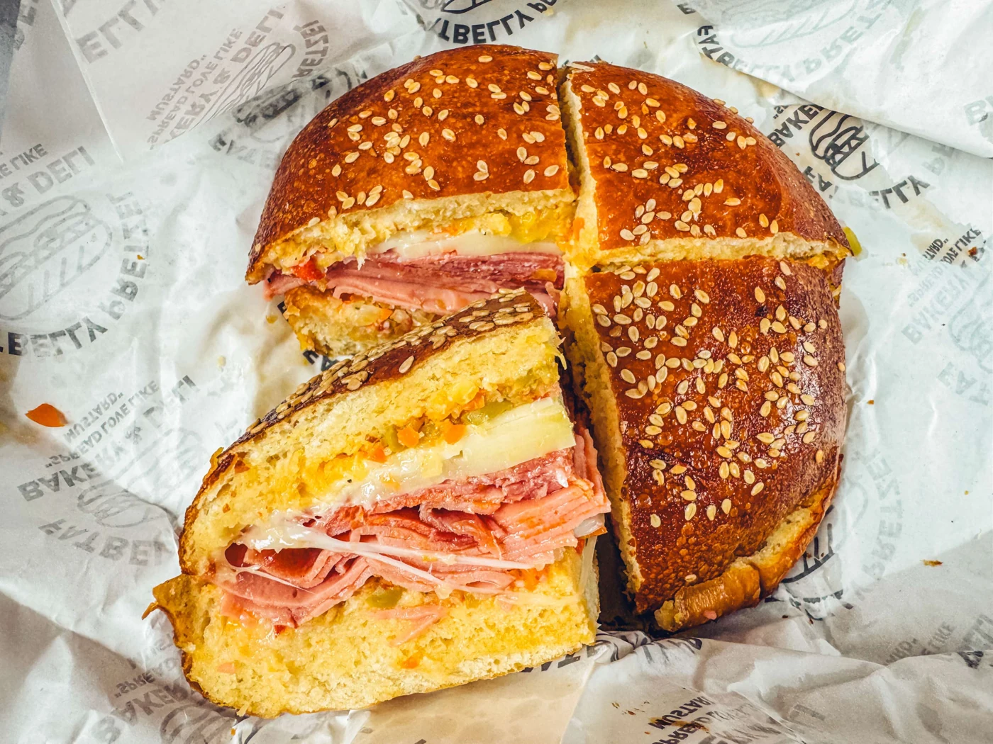 Muffuletta at FatBelly Pretzel Bakery & Deli