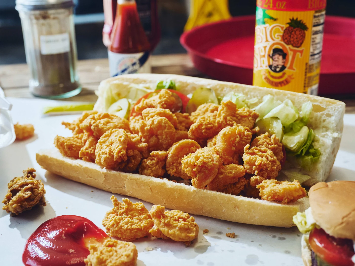 Fried Shrimp Po'Boy at Castnet Seafood