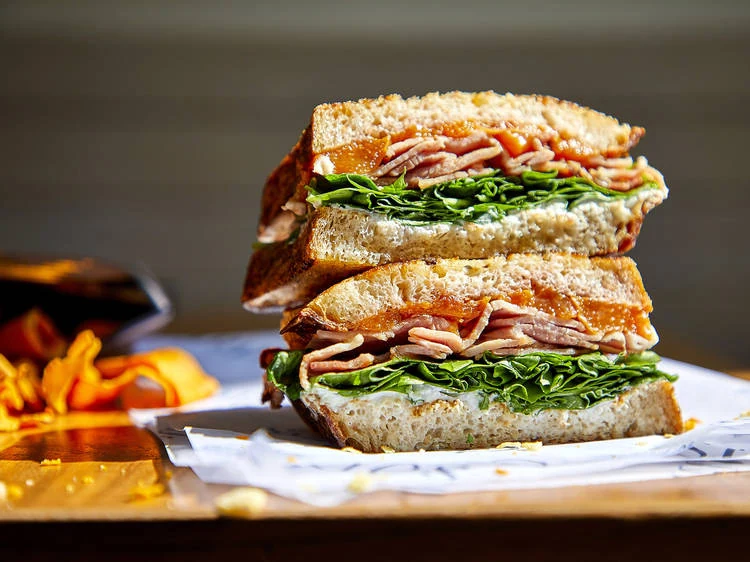 Peaches and Cream sando at Daisies