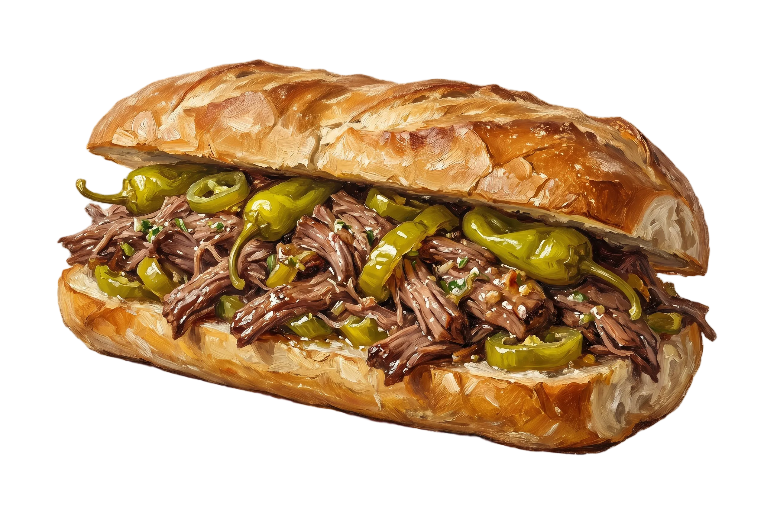 Pepperoncini Beef Sandwich