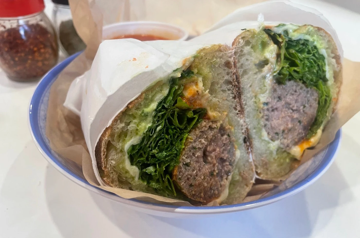 Meatball Sandwich at Outta Sight Pizza