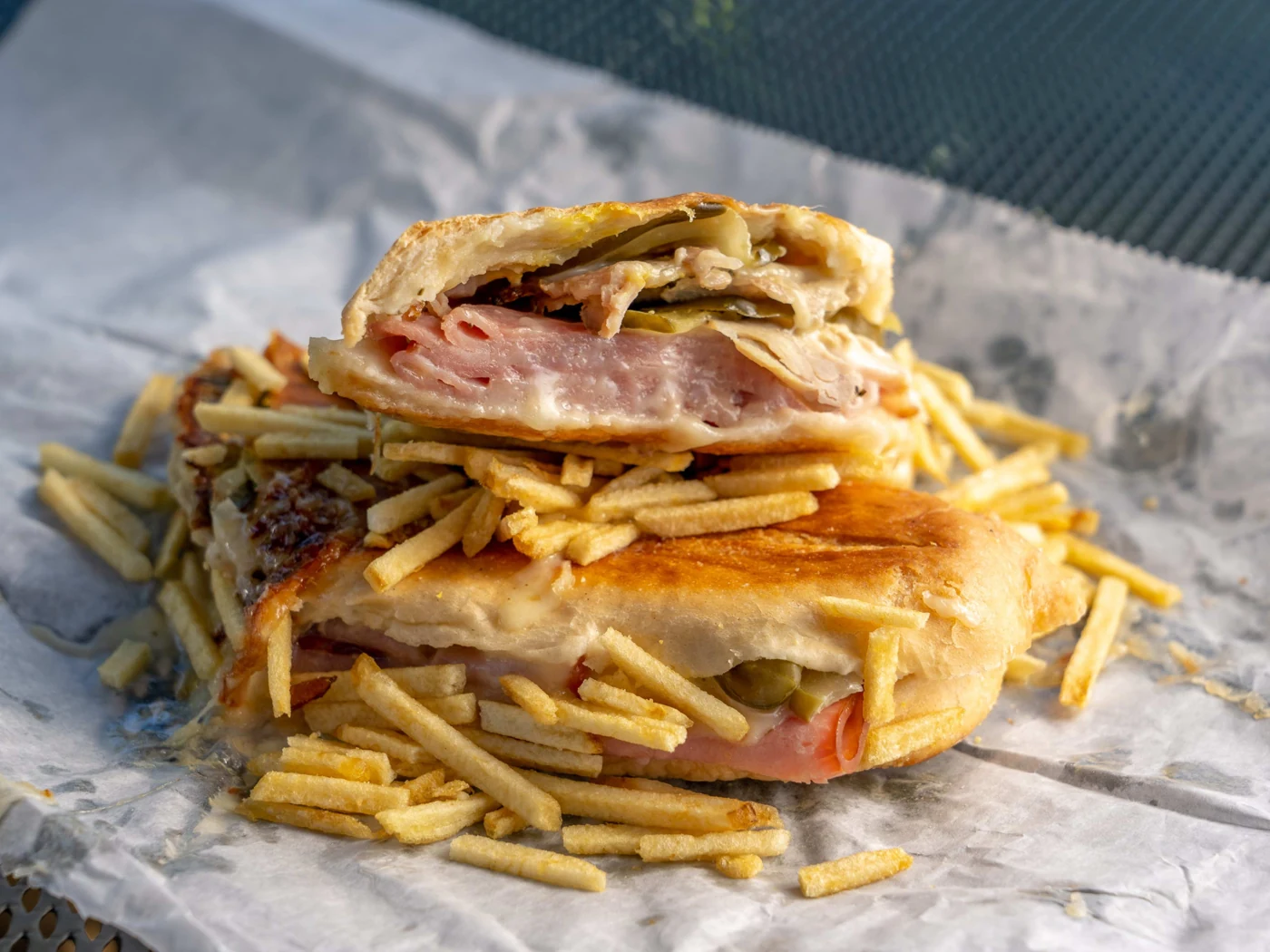 Cuban sandwich at Three Palms Cuban Cafe