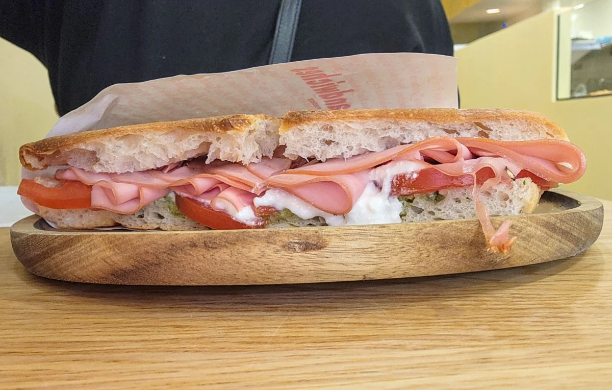 The XO schiacciata at Pino's Sandwiches