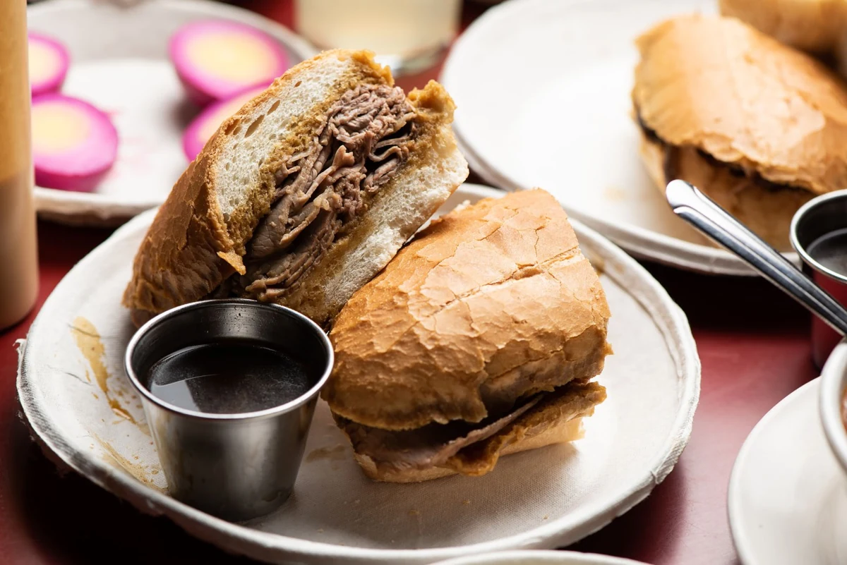 Beef double-dip at Philippe The Original