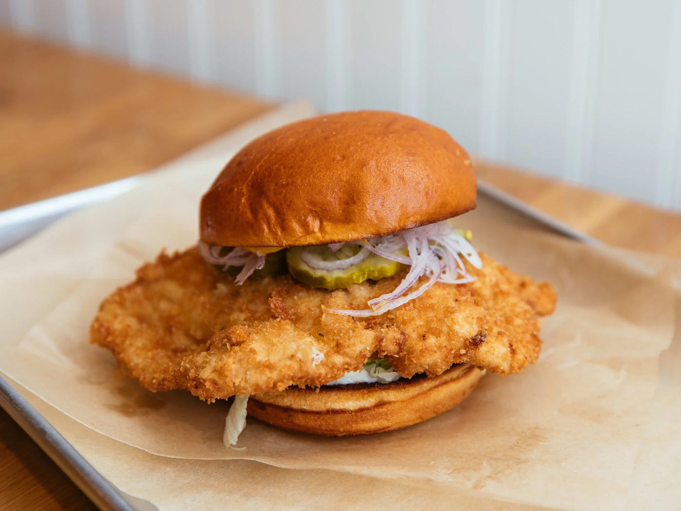 breaded pork tenderloin at JT’s Genuine Sandwich Shop