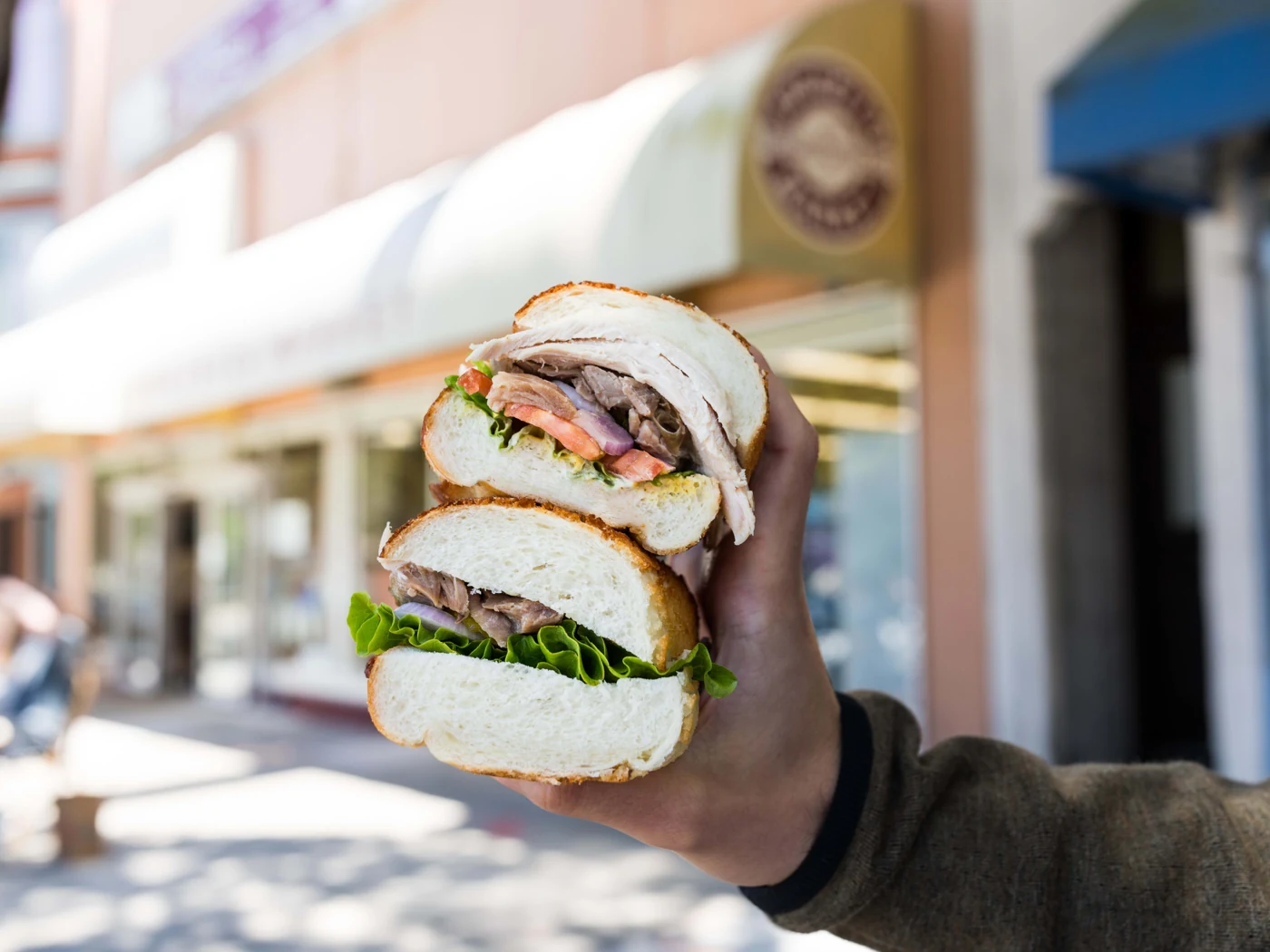 roast turkey sandwich at Arguello Market