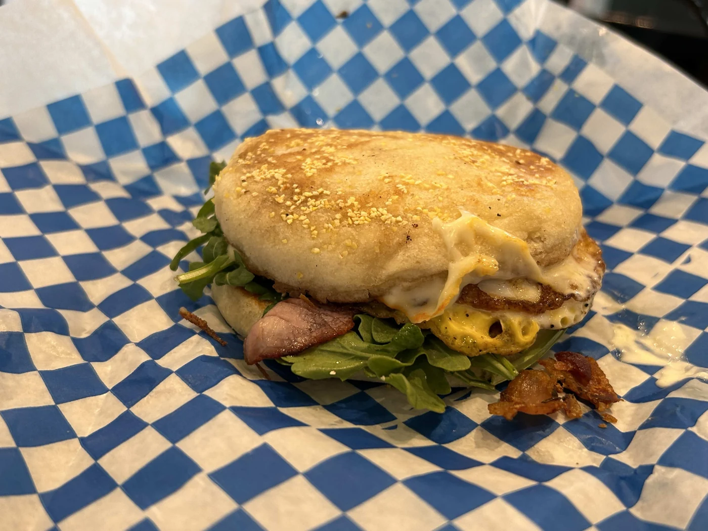 Porc & Eggs at L&M Fine Foods & Sandwich Shop